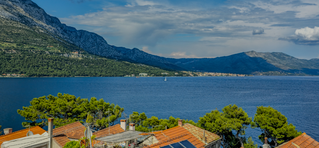 View overlooking the Adriatic sea from the tower of the Marco Polo Museum.