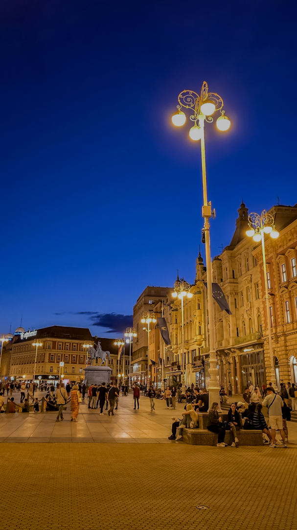 The heart of the city: Ban Jelačić Square.